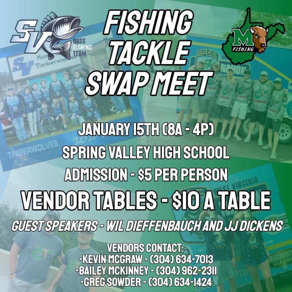 Marshall Fishing Team and Spring Valley Fishing Team to host swap meet